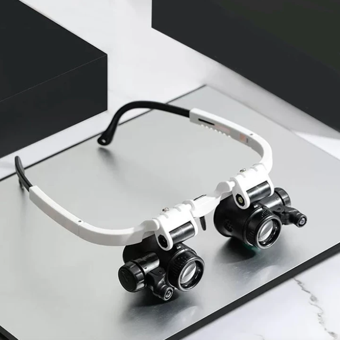 HD Magnifying Glass with LED Lighting and Interchangeable Lenses - Optiview
