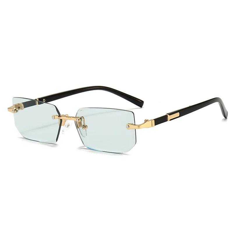Stylish rectangular sunglasses without a frame for women - KlaraView