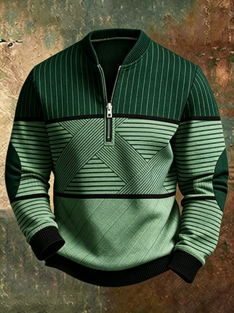 Stylish Men's Sweater with Half-Zip 5
