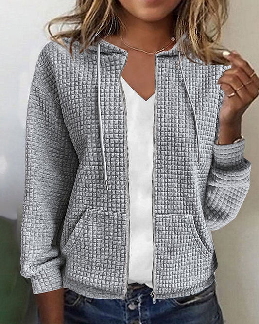 Ladies' leisure jacket with zip & pockets – Wynona