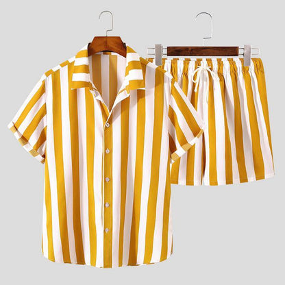 Stylish men's summer set with striped pattern - StripesFresh