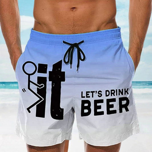 Hawaii Men's Swim Shorts with Elastic Waistband – Fabio