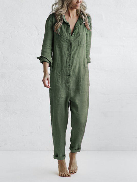 Casual Jumpsuit – Liv | 100% Cotton, With Handy Pockets