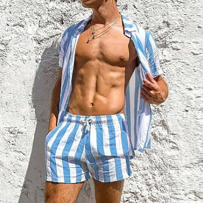Stylish men's summer set with striped pattern - StripesFresh