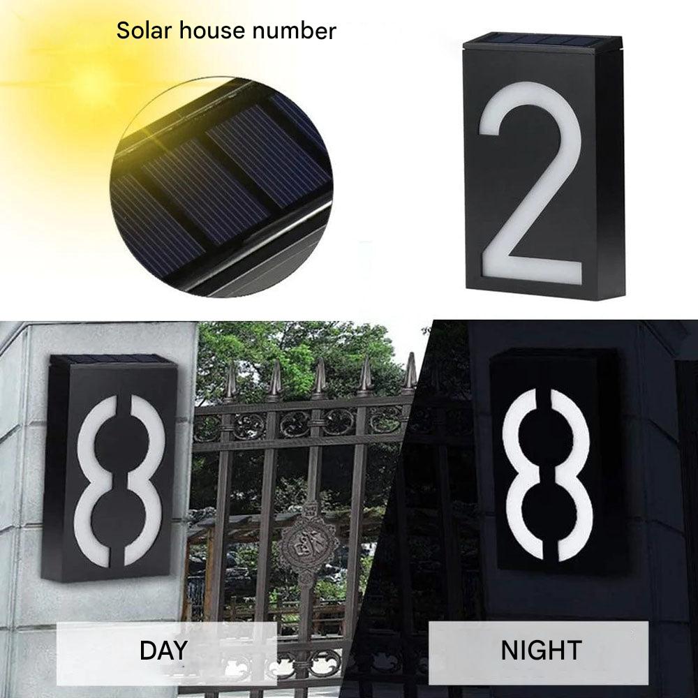 Solar-powered House Number - SolarSign