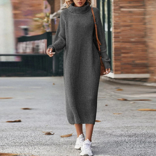 Knitted Cowl Dress for Comfort & Style - Liora