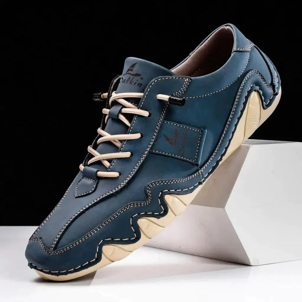 Stylish & comfortable men's leather loafers with profile sole - Matteo