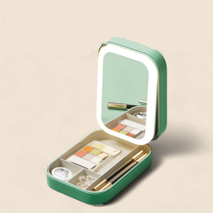 Compact Illuminated Makeup Organizer for Travel - Liora