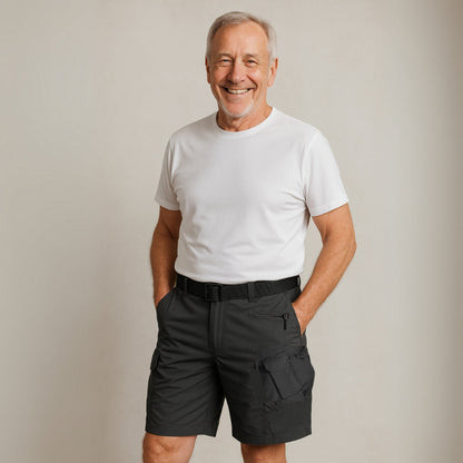 Men's cargo shorts with 7 pockets & free belt – Taro