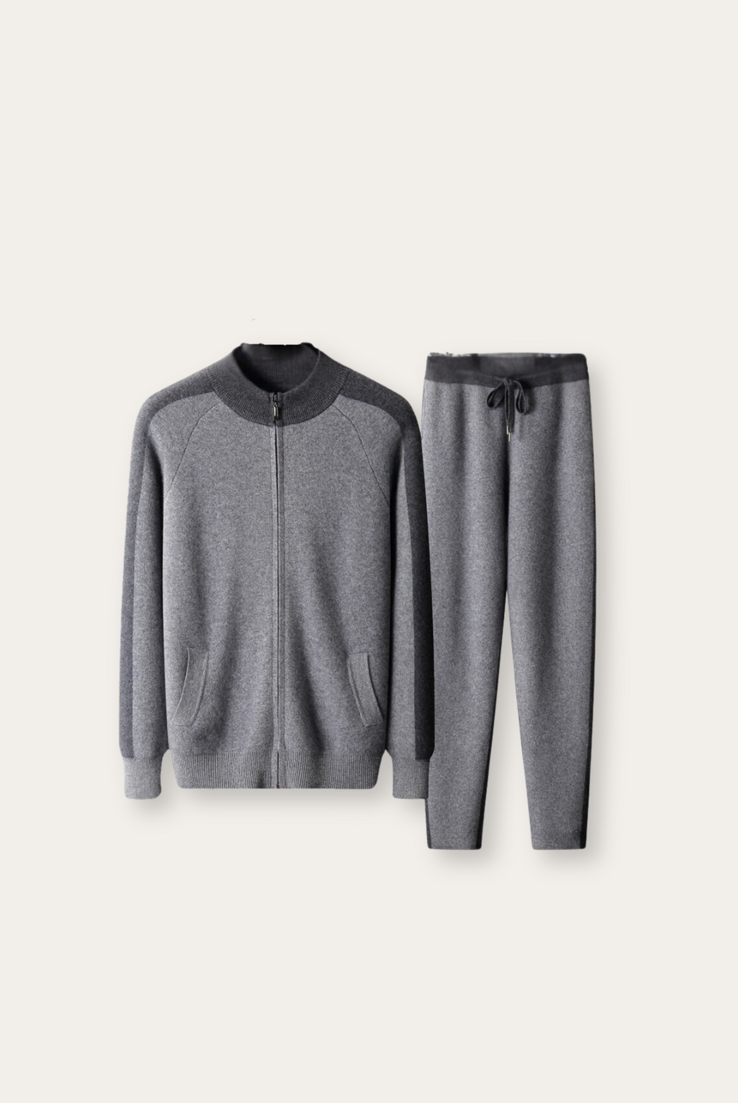 Grey Cashmere Merino Wool Set – Vittore