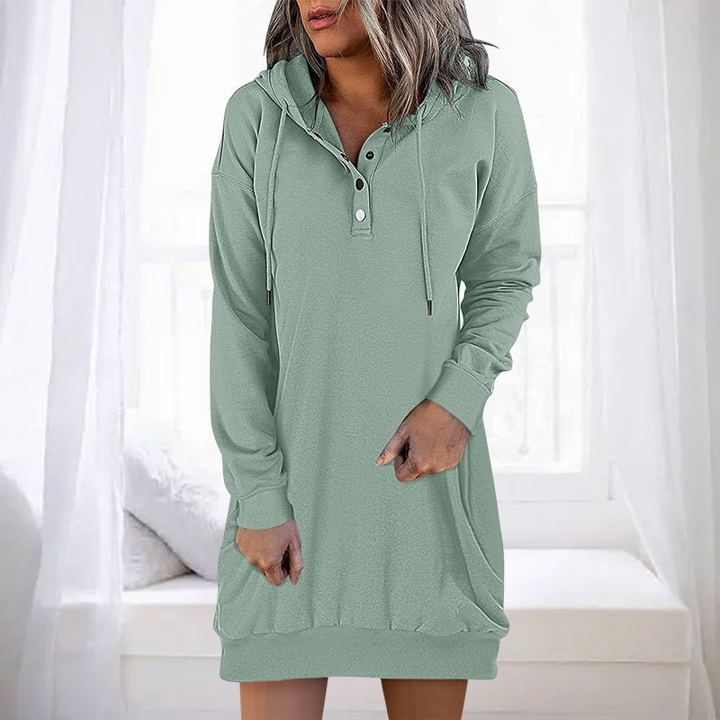 Minimalistic Long Women's Hoodie – Valeria