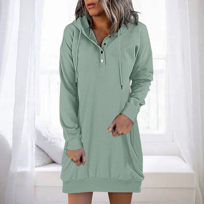 Minimalistic Long Women's Hoodie – Valeria