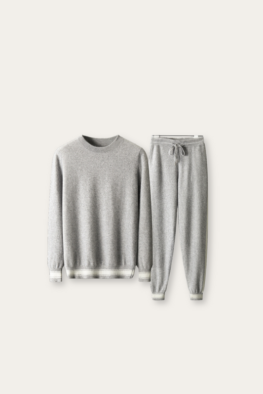 Light Grey Cashmere Merino Wool Set – Romano