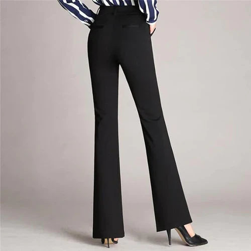 Slim Fit Flared High Waist Trousers – Mila