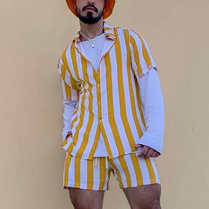 Stylish men's summer set with striped pattern - StripesFresh