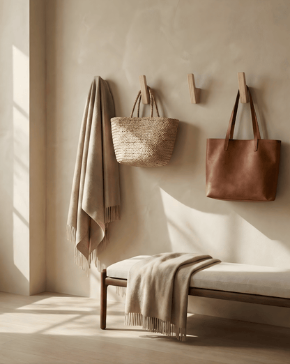 Wooden Coat Hooks Set of 4 – Minimalist Wall Hooks for Hall & Bath 5