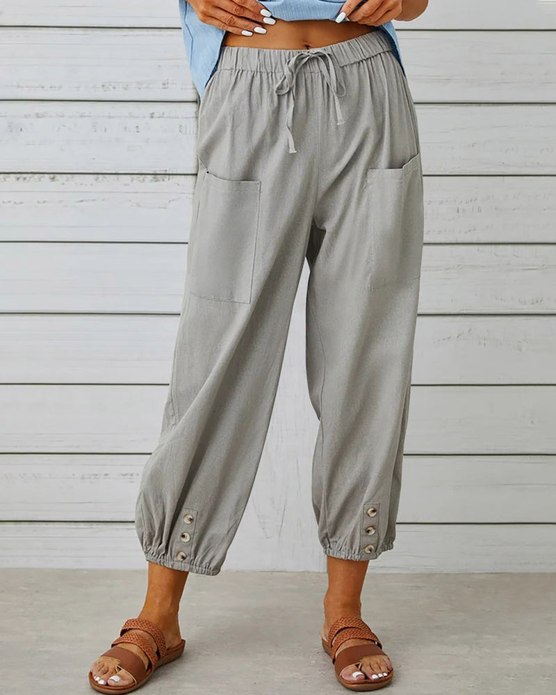 High-Waisted Women's Trousers – Olivia