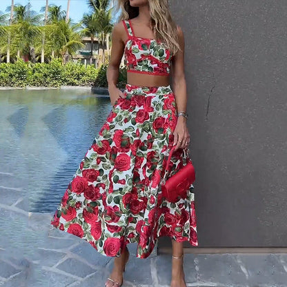 Two-piece summer set with cut-out waist – Solenne