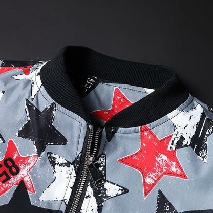 Abstract Printed Men's Bomber Jacket - Enzo