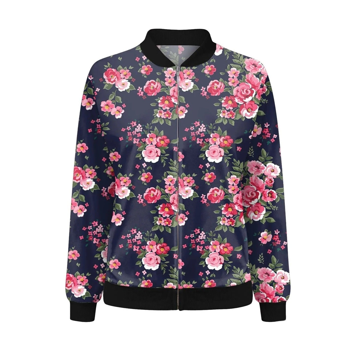 Women's autumn jacket with delicate floral pattern – Fiora