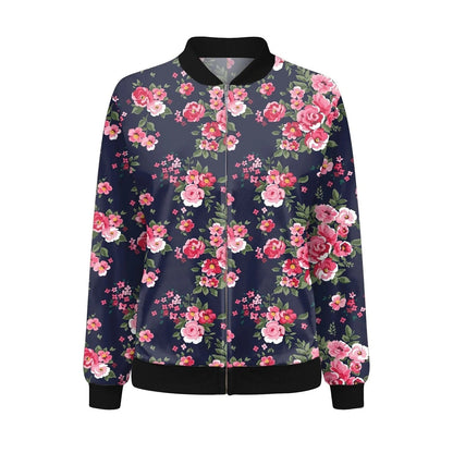 Women's autumn jacket with delicate floral pattern – Fiora