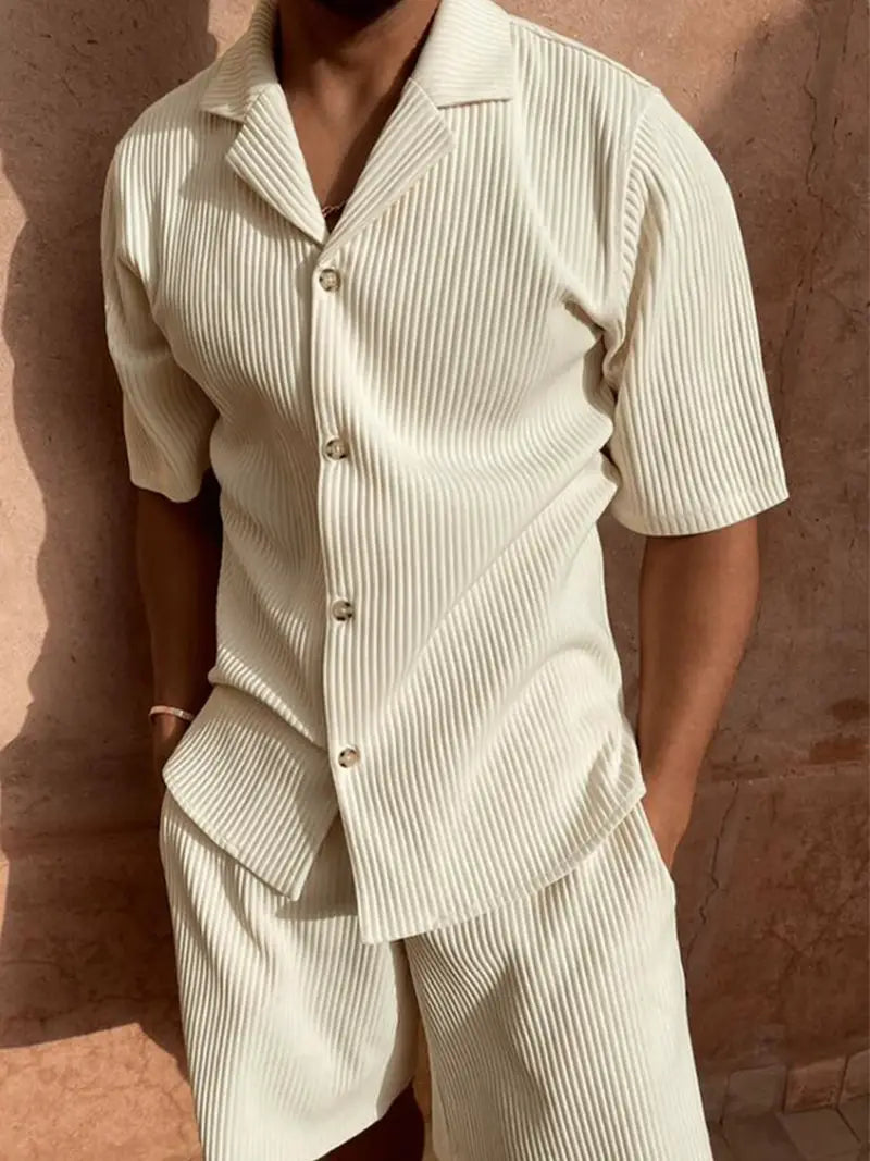 Trendy men's corduroy summer suit – Mauro