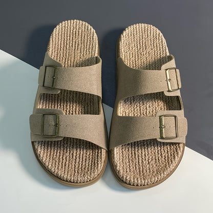 Stylish men's summer slip-ons with adjustable straps - GripStep