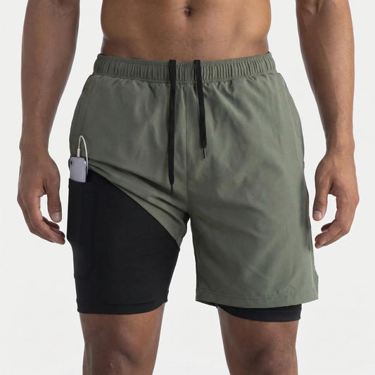 2-In-1 Men's Sport Shorts With Liner - Freddie
