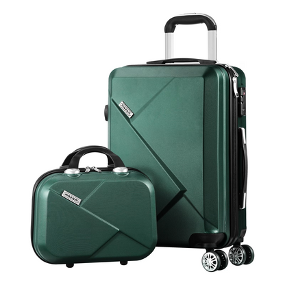 2-piece ABS hard-shell luggage set with TSA-approved lock & 360° spinner wheels