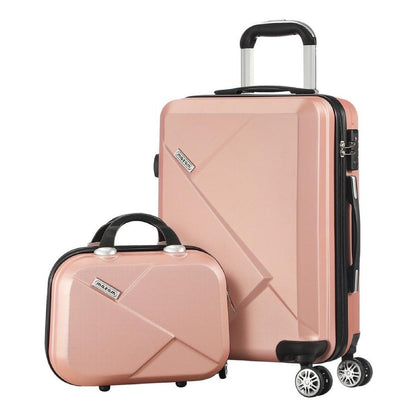 2-piece ABS hard-shell luggage set with TSA-approved lock & 360° spinner wheels