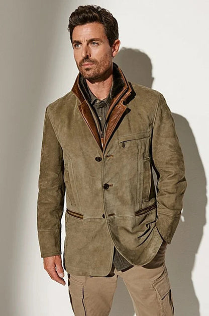 Vintage Suede Men's Jacket with Lining – Noam