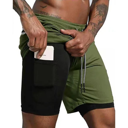 Men's double-layer running shorts – Milan