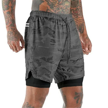 Men's double-layer running shorts – Milan