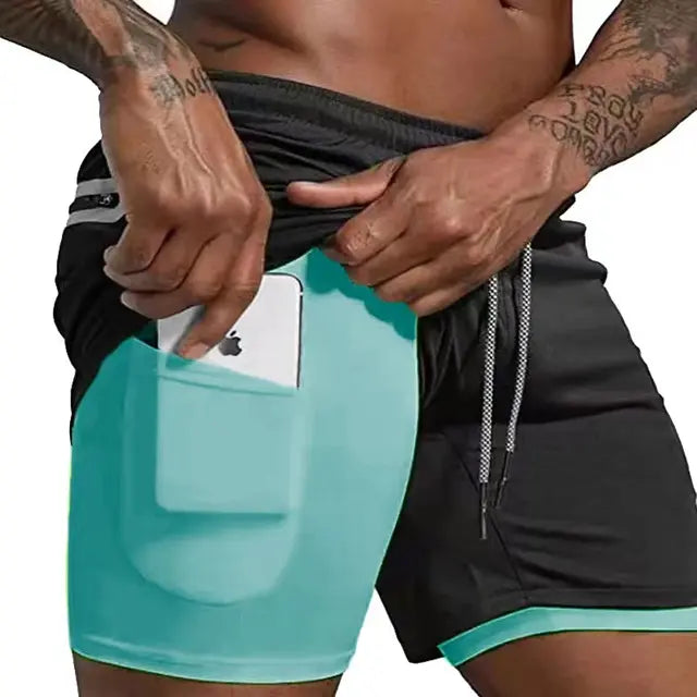 Men's double-layer running shorts – Milan