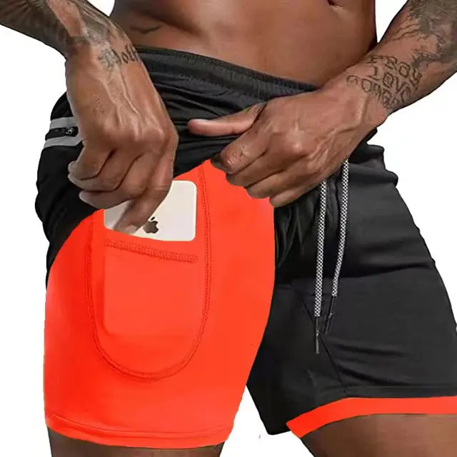 Men's double-layer running shorts – Milan