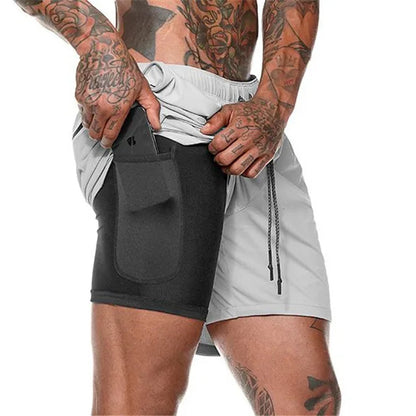 Men's double-layer running shorts – Milan