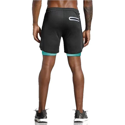 Men's double-layer running shorts – Milan
