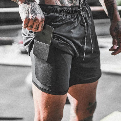 Men's double-layer running shorts – Milan