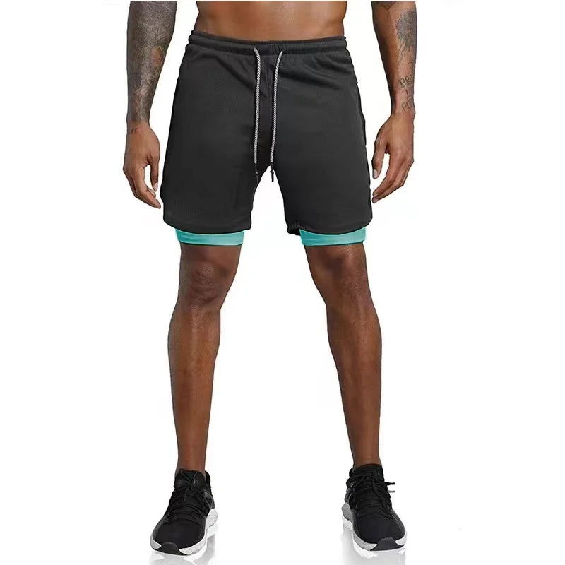 Men's double-layer running shorts – Milan