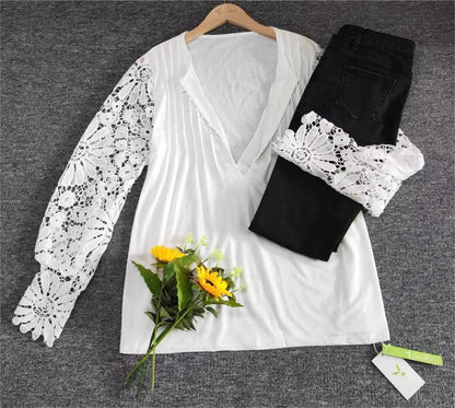 Trendy Ladies Long Sleeve in Solid Colour - AutumnGrace
