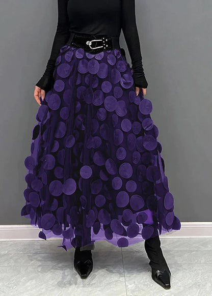 Dotted Print Flared Skirt – Maëlle
