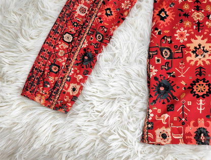 Vintage Aztec Print Long Sleeve - Autumn Pattern