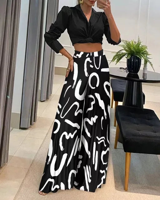 Trendy Trousers with Print - Sara
