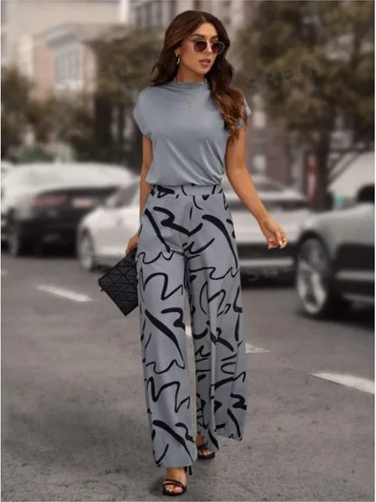 Trendy Trousers with Print - Sara