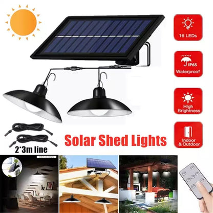 Wireless Solar LED Lamp Set with Remote Control – TwinRay