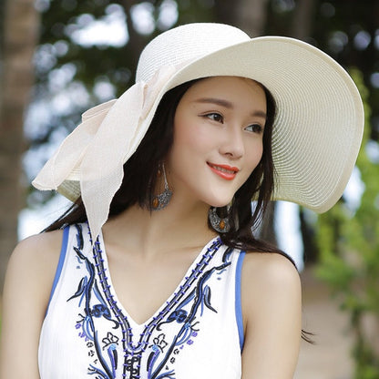 Ladies' straw hat with sun protection – Candy