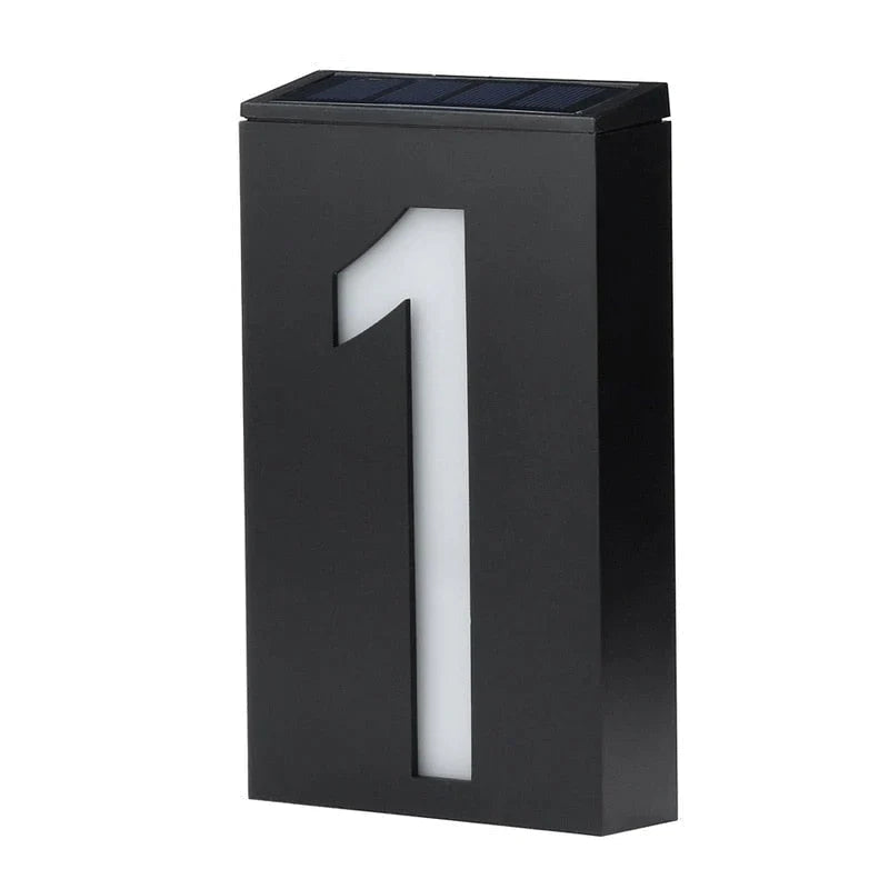 Solar-powered House Number - SolarSign