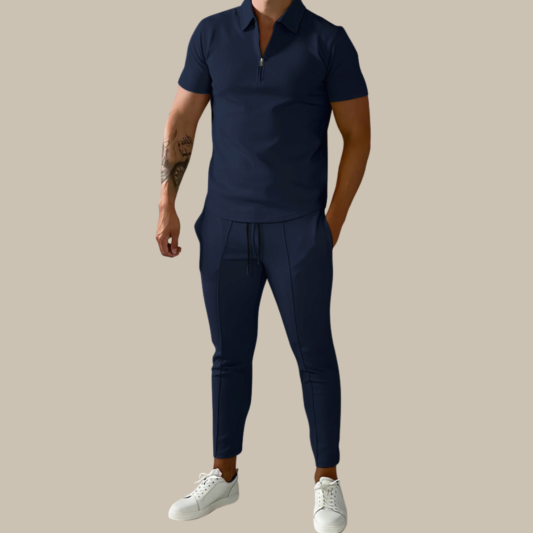 Fashionable 2-Piece Men's Set | Nova Polo and Trousers