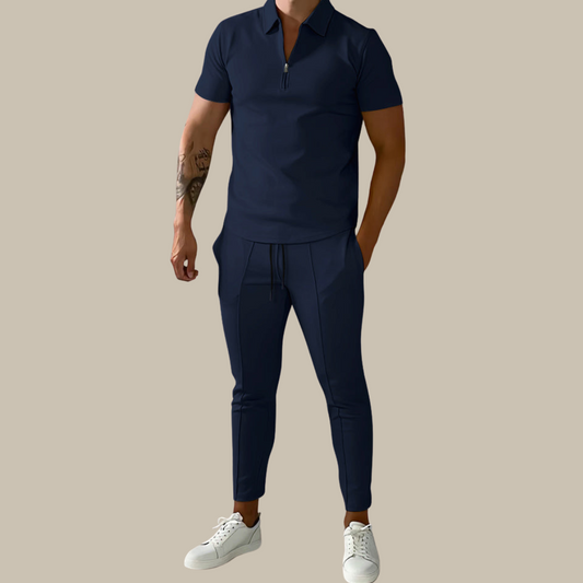 Fashionable 2-Piece Men's Set | Nova Polo and Trousers