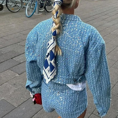 Denim Set with Sequins - Nova